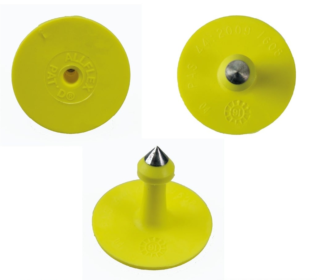 Étiquette d'oreille Allflex ronde jaune