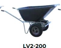 Wheelbarrow LV2 200L 2 wheels