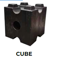 Cavaletti block wood imitation 40x40x40cm