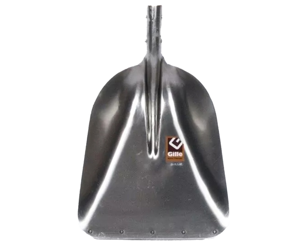 Maisschep Alu 36cm D steel met strip. Gille