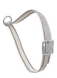 [FG60138] Tour de cou en nylon 130 cm avec anneau en D, blanc