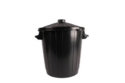 [k1043519] Poubelle noire 50l avec couvercle