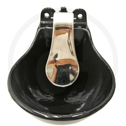 [580700] Drinking bowl enamel with spoon black 1.5l