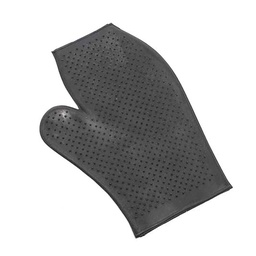 [138173] Black rubber grooming glove